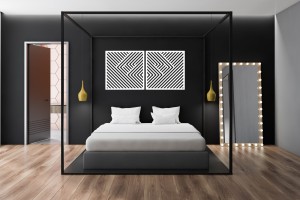 3D DEKORACYJNE PANELE GEOMETRYCZNE, MINIMALISTYCZNA DEKORACJA ŚCIENNA, BIAŁY