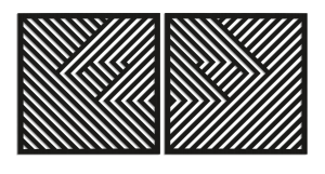3D DEKORACYJNE PANELE GEOMETRYCZNE, MINIMALISTYCZNA DEKORACJA ŚCIENNA, CZARNY