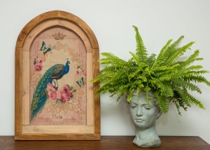 RUSTYKALNA DEKORACJA ŚCIENNA, PAW, VINTAGE, RETRO STYL 