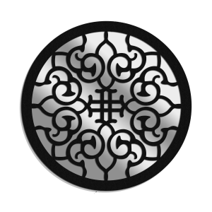 Miroir décoratif ajouré STYLE HINDU, 56 cm