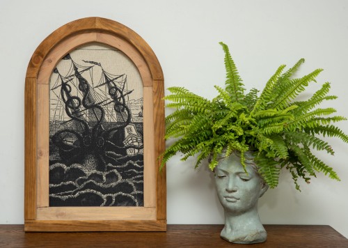 MORSKA, RUSTYKALNA DEKORACJA ŚCIENNA, STATEK, VINTAGE, RETRO STYL 