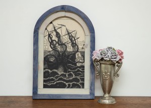 MORSKA, RUSTYKALNA DEKORACJA ŚCIENNA, STATEK, VINTAGE, RETRO STYL 