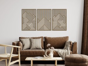 PANNEAUX GÉOMÉTRIQUES DÉCORATIFS 3D, DÉCORATION MURALE MODERNE, TEINTURE