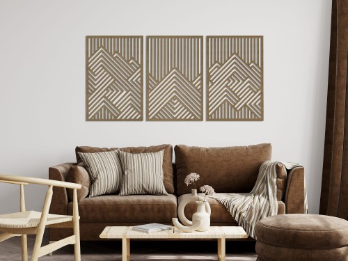 PANNEAUX GÉOMÉTRIQUES DÉCORATIFS 3D, DÉCORATION MURALE MODERNE, TEINTURE