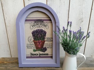 RUSTYKALNA DEKORACJA ŚCIENNA, LAWENDA, VINTAGE, RETRO STYL   