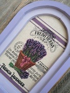 RUSTYKALNA DEKORACJA ŚCIENNA, LAWENDA, VINTAGE, RETRO STYL   