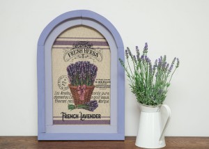 RUSTYKALNA DEKORACJA ŚCIENNA, LAWENDA, VINTAGE, RETRO STYL   