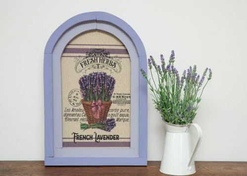 RUSTYKALNA DEKORACJA ŚCIENNA, LAWENDA, VINTAGE, RETRO STYL   