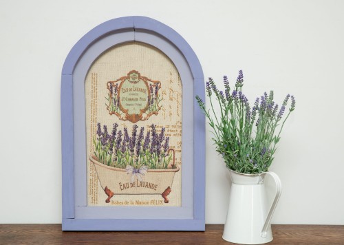RUSTYKALNA DEKORACJA ŚCIENNA, LAWENDA, VINTAGE, RETRO STYL   