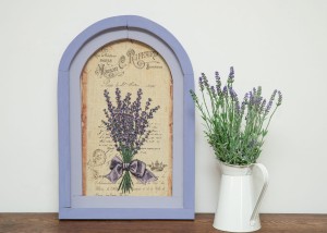 RUSTYKALNA DEKORACJA ŚCIENNA, LAWENDA, VINTAGE, RETRO STYL  