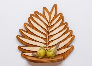 ETAGERE AJOURÉE, FEUILLE, SOUFFLEUR DE FLEURS, BELLE DÉCORATION