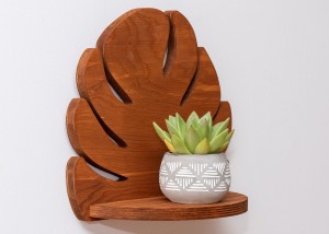 ETAGERE AJOURÉE MONSTERA, SOUFFLEUR DE FLEURS, BELLE DÉCORATION MURALE