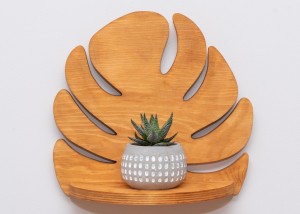ETAGERE AJOURÉE MONSTERA, SOUFFLEUR DE FLEURS, BELLE DÉCORATION MURALE