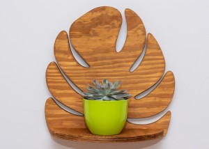 ETAGERE AJOURÉE MONSTERA, SOUFFLEUR DE FLEURS, BELLE DÉCORATION MURALE