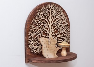 ETAGERE AJOURÉE, ARBRE DE VIE, SOUFFLEUR DE FLEURS, BELLE DÉCORATION