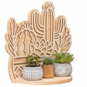 ETAGERE AJOURÉE, CACTUS, BANQUE DE FLEURS, BOHO, BELLE DÉCORATION MURALE