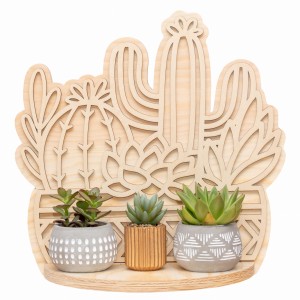 ETAGERE AJOURÉE, CACTUS, BANQUE DE FLEURS, BOHO, BELLE DÉCORATION MURALE
