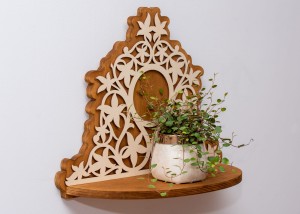 ETAGERE AJOURÉE, PORTE-FLEURS, VINTAGE, SHABBY CHIC, BELLE DÉCORATION MURALE
