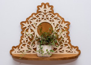 ETAGERE AJOURÉE, PORTE-FLEURS, VINTAGE, SHABBY CHIC, BELLE DÉCORATION MURALE