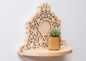 ETAGERE AJOURÉE, PORTE-FLEURS, VINTAGE, SHABBY CHIC, BELLE DÉCORATION MURALE