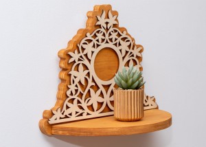 ETAGERE AJOURÉE, PORTE-FLEURS, VINTAGE, SHABBY CHIC, BELLE DÉCORATION MURALE