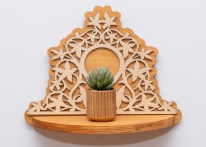 ETAGERE AJOURÉE, PORTE-FLEURS, VINTAGE, SHABBY CHIC, BELLE DÉCORATION MURALE