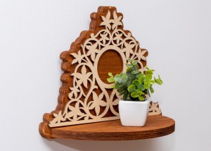 ETAGERE AJOURÉE, PORTE-FLEURS, VINTAGE, SHABBY CHIC, BELLE DÉCORATION MURALE