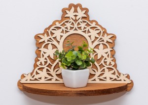 ETAGERE AJOURÉE, PORTE-FLEURS, VINTAGE, SHABBY CHIC, BELLE DÉCORATION MURALE