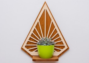 ETAGERE AJOURÉE, BANC DE FLEURS, STYLE GÉOMÉTRIQUE, SUNBURST, BELLE DÉCORATION MURALE