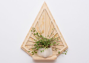 ETAGERE AJOURÉE, BANC DE FLEURS, STYLE GÉOMÉTRIQUE, SUNBURST, BELLE DÉCORATION MURALE