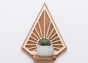 ETAGERE AJOURÉE, BANC DE FLEURS, STYLE GÉOMÉTRIQUE, SUNBURST, BELLE DÉCORATION MURALE