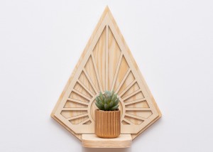 ETAGERE AJOURÉE, BANC DE FLEURS, STYLE GÉOMÉTRIQUE, SUNBURST, BELLE DÉCORATION MURALE