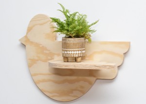 ETAGERE AJOURÉE, BANC DE FLEURS, OISEAU, BELLE DÉCORATION MURALE