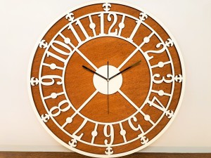 DEKORACYJNY ZEGAR AŻUROWY, INDUSTRIALNY, LOFT, VINTAGE STYLE, BEJCA