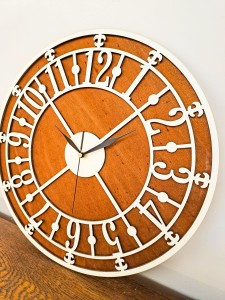 DEKORACYJNY ZEGAR AŻUROWY, INDUSTRIALNY, LOFT, VINTAGE STYLE, BEJCA