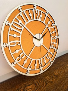 DEKORACYJNY ZEGAR AŻUROWY, INDUSTRIALNY, LOFT, VINTAGE STYLE, BEJCA