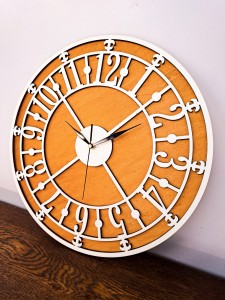 DEKORACYJNY ZEGAR AŻUROWY, INDUSTRIALNY, LOFT, VINTAGE STYLE, BEJCA