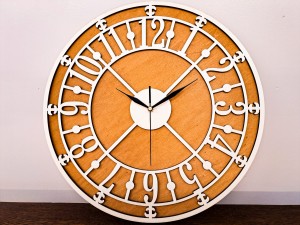 DEKORACYJNY ZEGAR AŻUROWY, INDUSTRIALNY, LOFT, VINTAGE STYLE, BEJCA