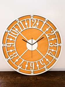 DEKORACYJNY ZEGAR AŻUROWY, INDUSTRIALNY, LOFT, VINTAGE STYLE, BEJCA