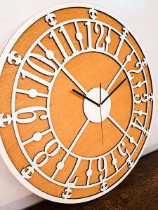 DEKORACYJNY ZEGAR AŻUROWY, INDUSTRIALNY, LOFT, VINTAGE STYLE, BEJCA