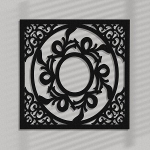 DEKORACYJNY PANEL AŻUROWY, CHINA STYLE, DEKORACJA ŚCIENNA 3D, ORNAMENT, 60 cm, BIAŁY 