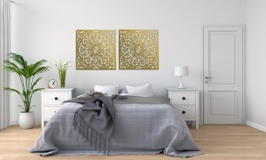 DEKORACYNY PANEL AŻUROWY, STYL MAROKAŃSKI, DEKORACJA ŚCIENNA 3D, ORNAMENT, DYPTYK, BIAŁY