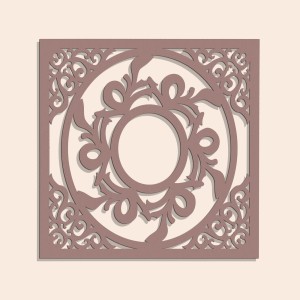 DEKORACYJNY PANEL AŻUROWY, CHINA STYLE, DEKORACJA ŚCIENNA 3D, ORNAMENT, 60 cm, BIAŁY 