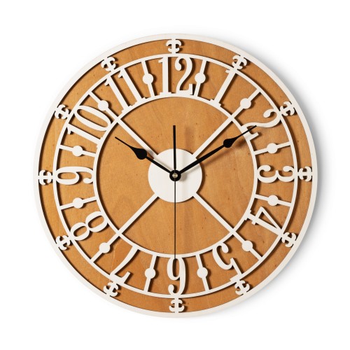 DEKORACYJNY ZEGAR AŻUROWY, INDUSTRIALNY, LOFT, VINTAGE STYLE, BEJCA