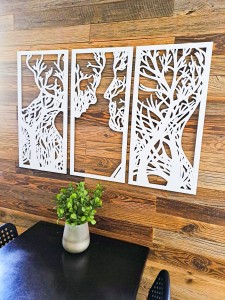 DEKORACYJNY TRYPTYK AŻUROWY, DRZEWO ŻYCIA, PARA, DEKORACJA ŚCIENNA 3D, ORNAMENT