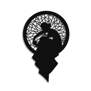 DEKORACYJNY PANEL AŻUROWY,  SECESJA, FANTINE , DEKORACJA ŚCIENNA 3D,ORNAMENT, CZARNY