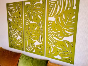 MONSTERY, ZESTAW 3 PANELI TROPIKALNYCH,  3D DEKORACJA ŚCIENNA 