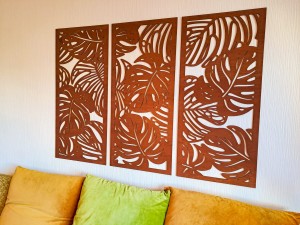 MONSTERY, ZESTAW 3 PANELI TROPIKALNYCH,  3D DEKORACJA ŚCIENNA  