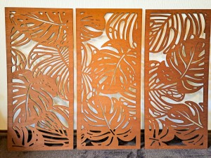 MONSTERY, ZESTAW 3 PANELI TROPIKALNYCH,  3D DEKORACJA ŚCIENNA  