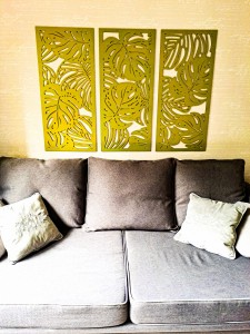 MONSTERY, ZESTAW 3 PANELI TROPIKALNYCH,  3D DEKORACJA ŚCIENNA 